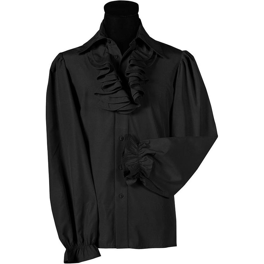 Thetru Herren Rüschenhemd mit Jabot Deluxe (M)