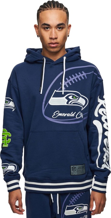 Produktbild Recovered Re:covered Fleece Hoody - PATCHES Seattle Seahawks - 3XL (3XL)