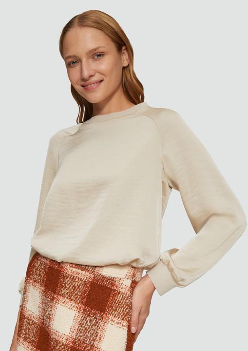 Immagine prodotto s.Oliver Bluse Blusenshirt aus Satin mit Rippbündchen (44)