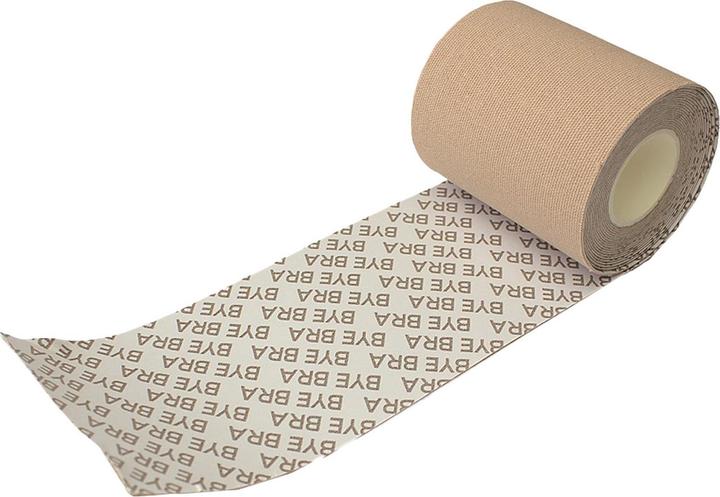 Image du produit Bye Bra Ruban De Corps 5m X 6,5 cm + 3 Paires De Cache-Tétons En Satin Nude (Une unité par pack, Taille unique)