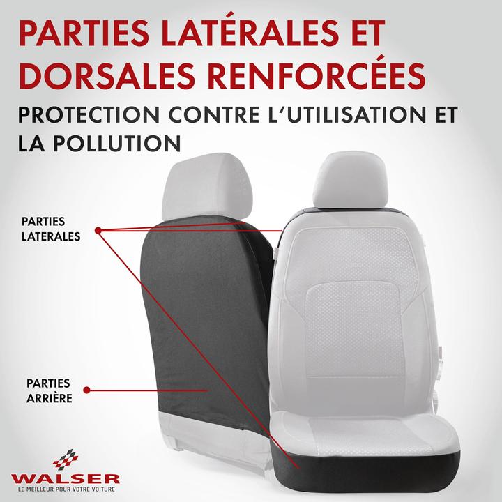 Image du produit Walser Housse de siège de voiture premium Logan avec fermeture éclair ZIPP-IT Housse de siège complète