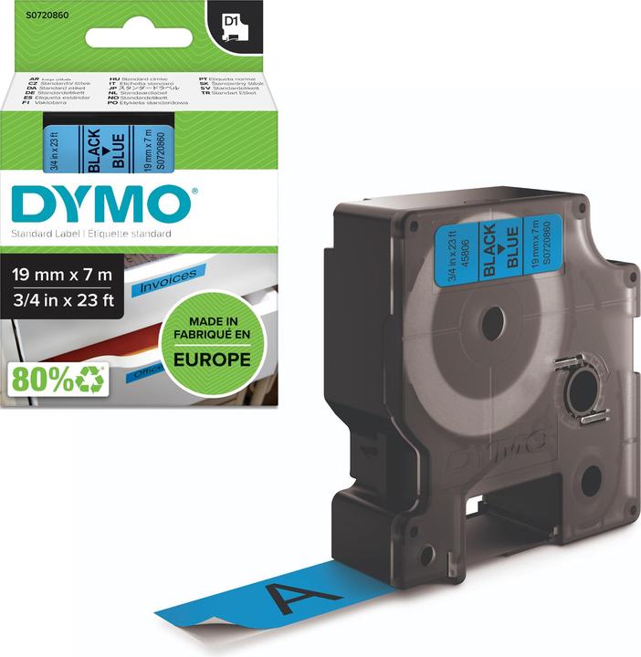 Actual product image Dymo S0720860 Standard tape (1.90 cm, Blue)