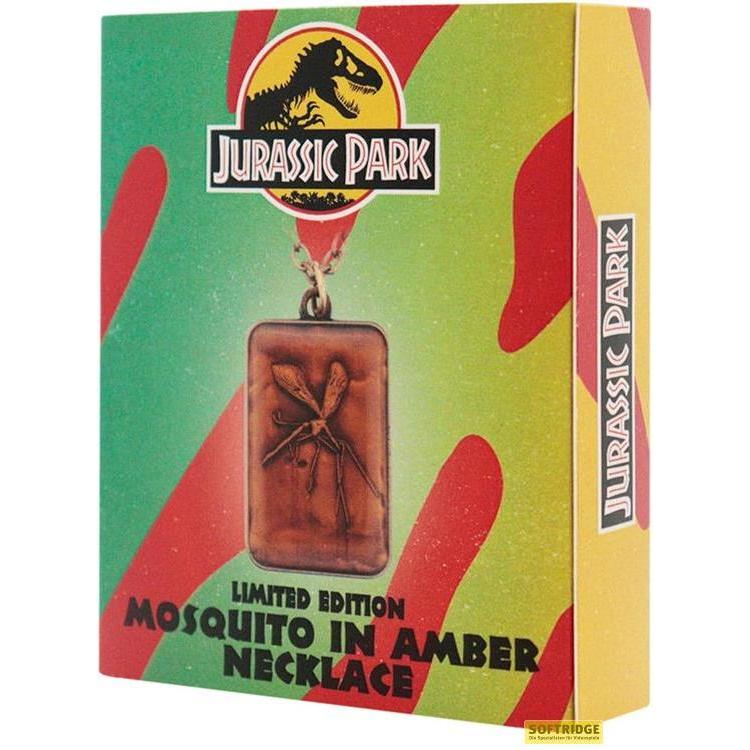 Thumbnail - Fanattik, Halsschmuck, JURASSIC PARK - Collier Ambre Unisexe - Edition Limitée, (Rostfreier Stahl, Resin)