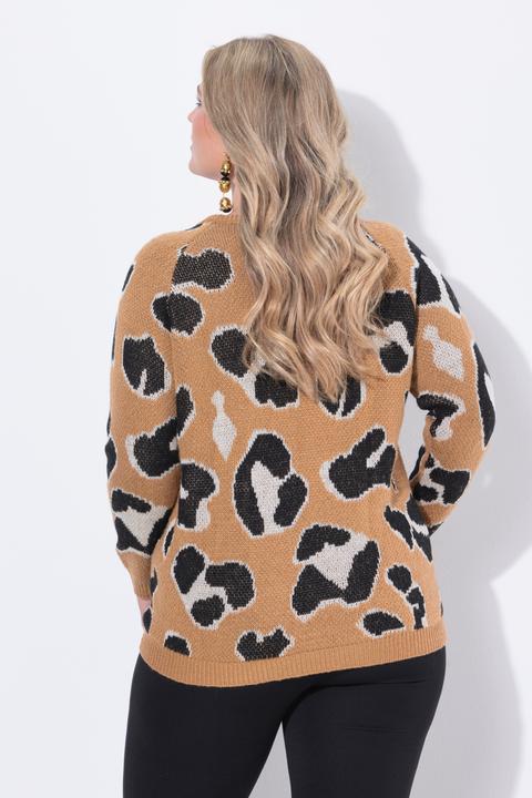 Produktbild Miamoda Pullover, Pailletten Leomuster, Raglan-Langarm (54)