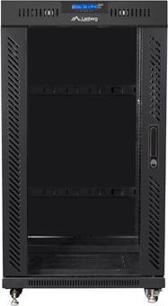 Image du produit Lanberg Free-standing cabinet 19 inches 22U glass doors LCD (flat pack) v2 black (22 HE, Rack 19 pouces)