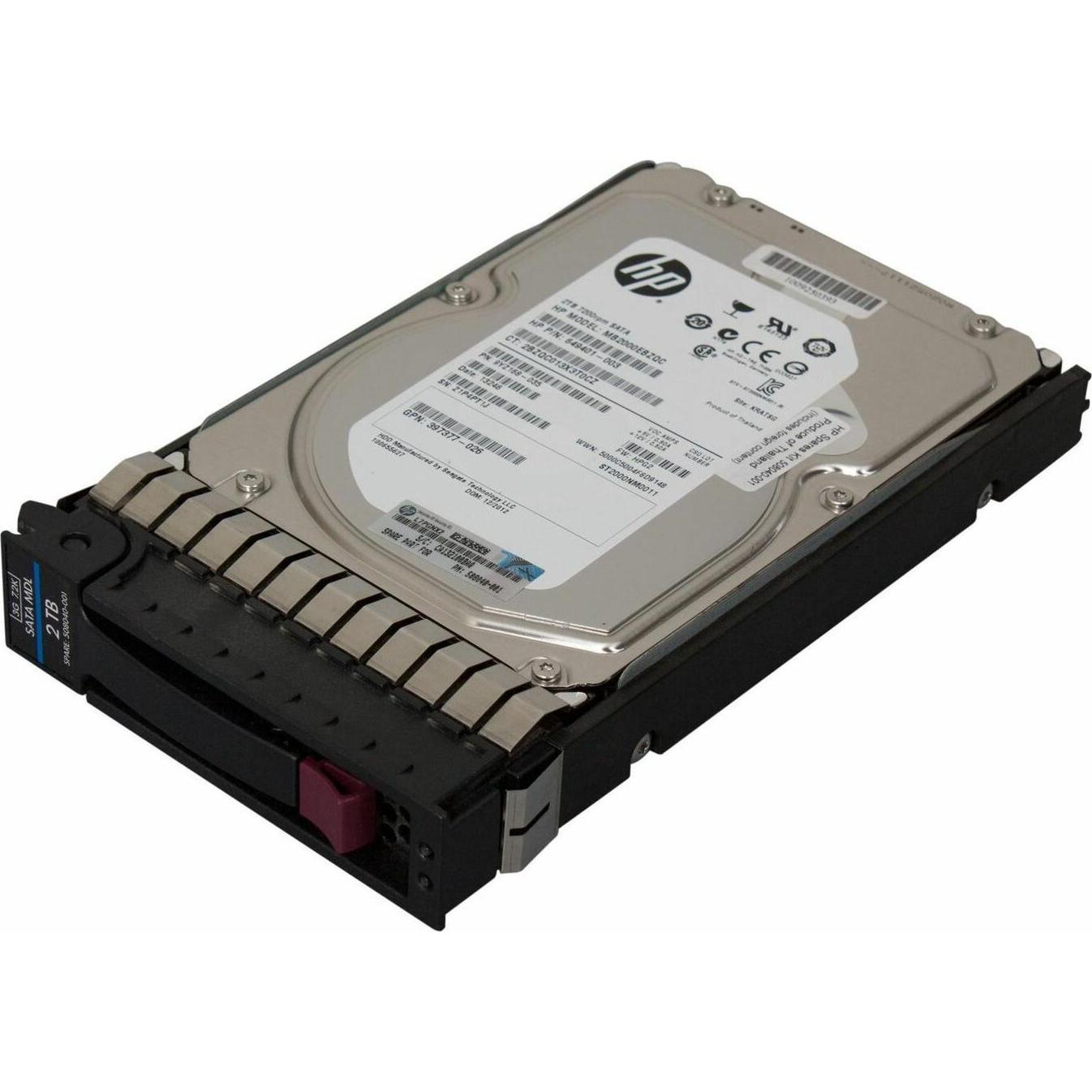 HPE SATA HD 2TB 3,5inch 7,200rpm (2 TB, 3.5"), Festplatte
