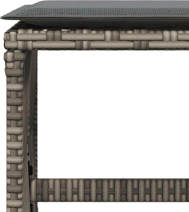 Produktbild vidaXL Gartenmöbel Essgruppe Gartengarnitur Sitzgruppe 17tlg. Grau Poly Rattan (106 cm)