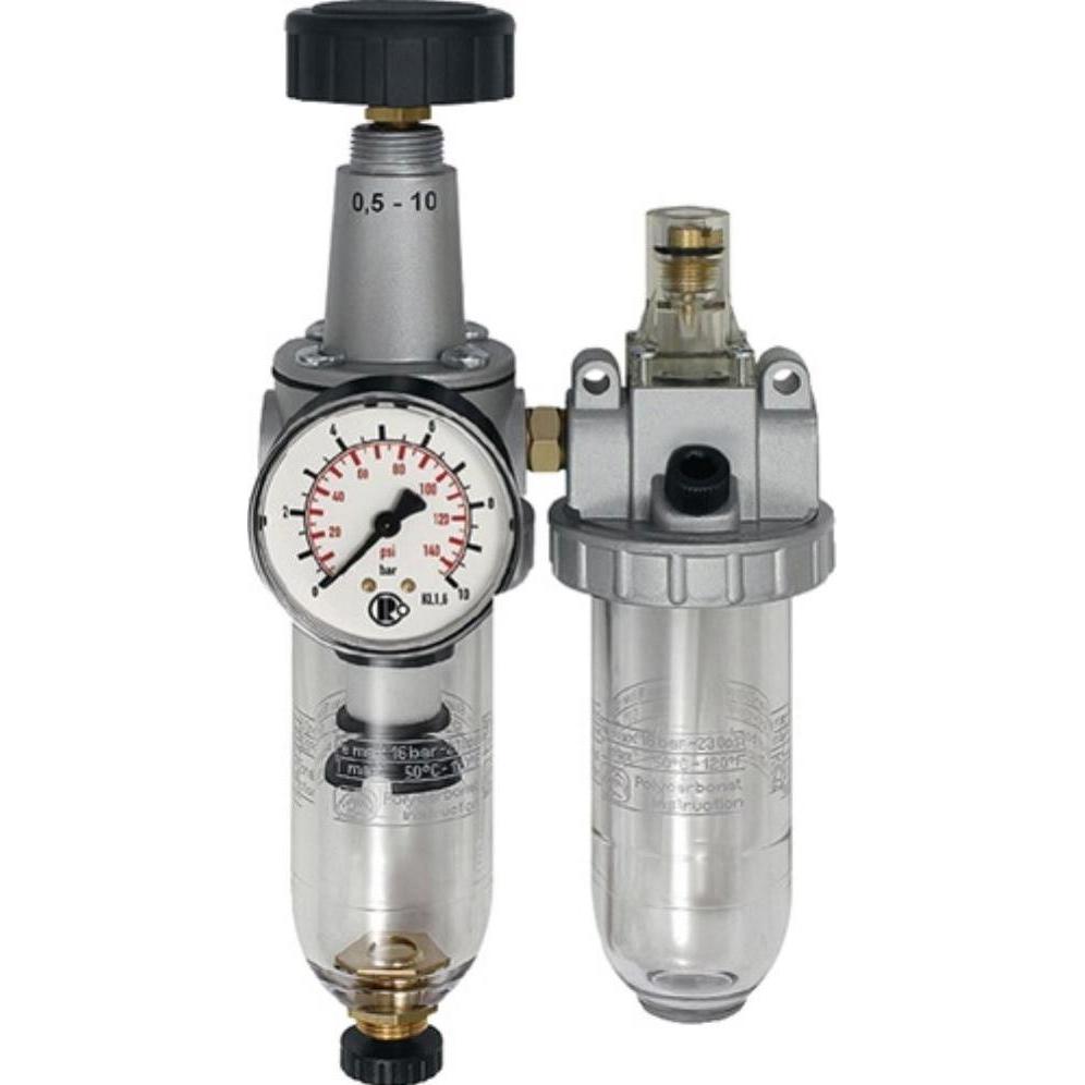 Riegler, Zubehör Druckluftwerkzeug, Wartungseinheit Standard Gewinde G 3/8 ″ halbautomatisch BG I 2-tlg. 600 l/min Breit...