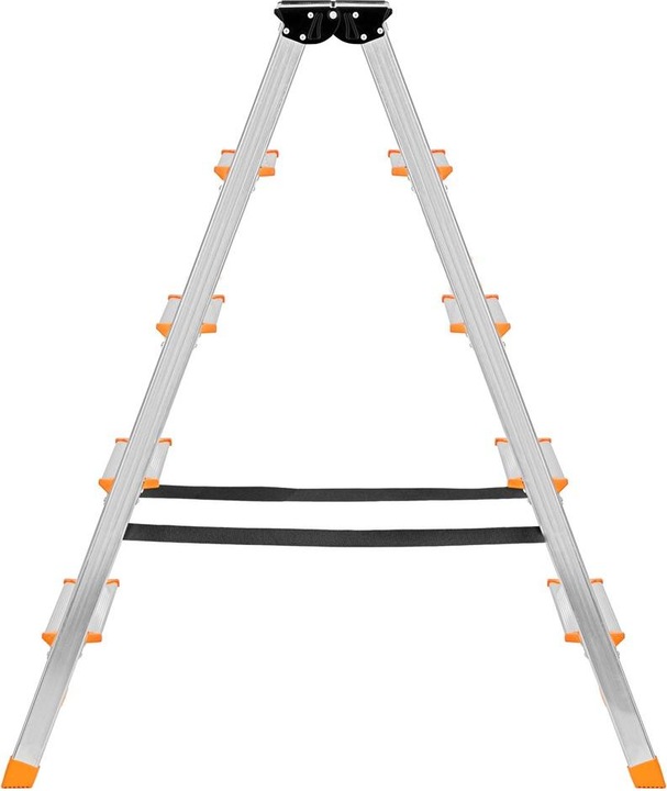 Actual product image Krause 120410 Ladder folding aluminum (Folding step, 115 cm)