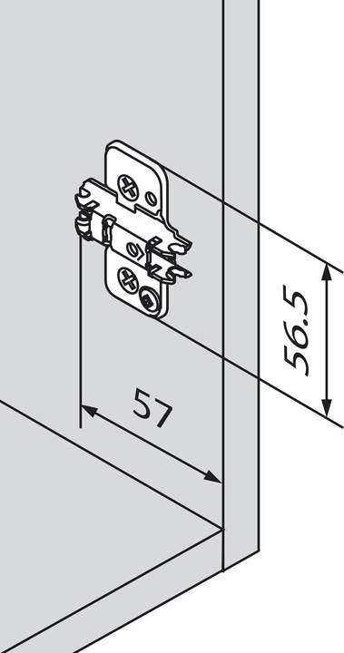 Actual product image Blum Cross mounting plates
