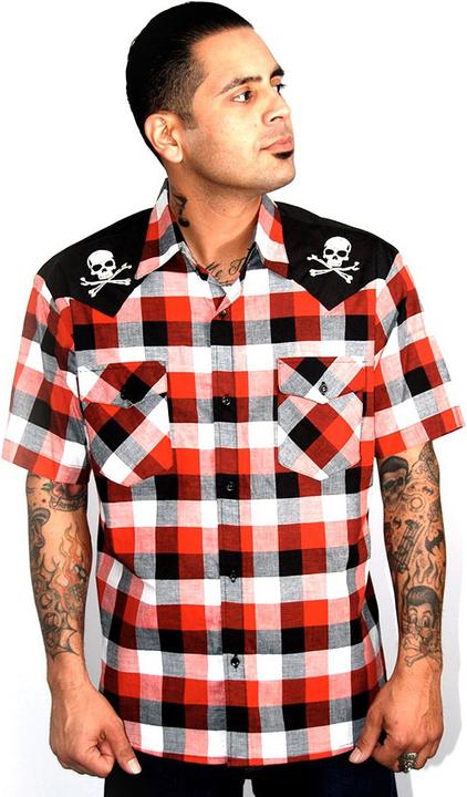 Immagine prodotto Steady Clothing Camicia a maniche corte da uomo, Chaos, Rockabilly (XL)