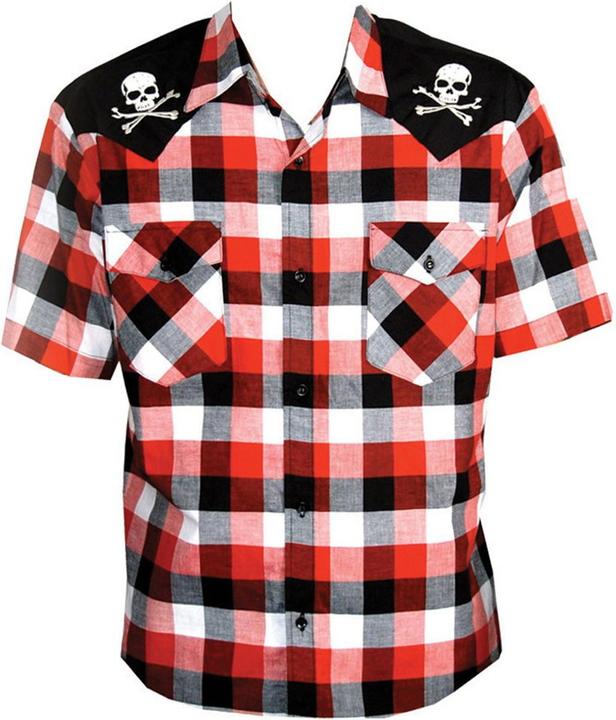 Immagine prodotto Steady Clothing Camicia a maniche corte da uomo, Chaos, Rockabilly (XL)