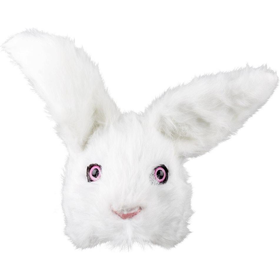 Boland Plüsch-Halbmaske Hase, weiss