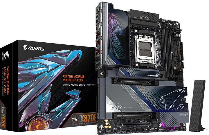 Gigabyte MB GBT AMD AM5 X870E AORUS MASTER X3D (AM5, AMD X870E, ATX)