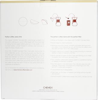 Actual product image Chemex Round paper filters, do not enter in 6, 8, 10 cups