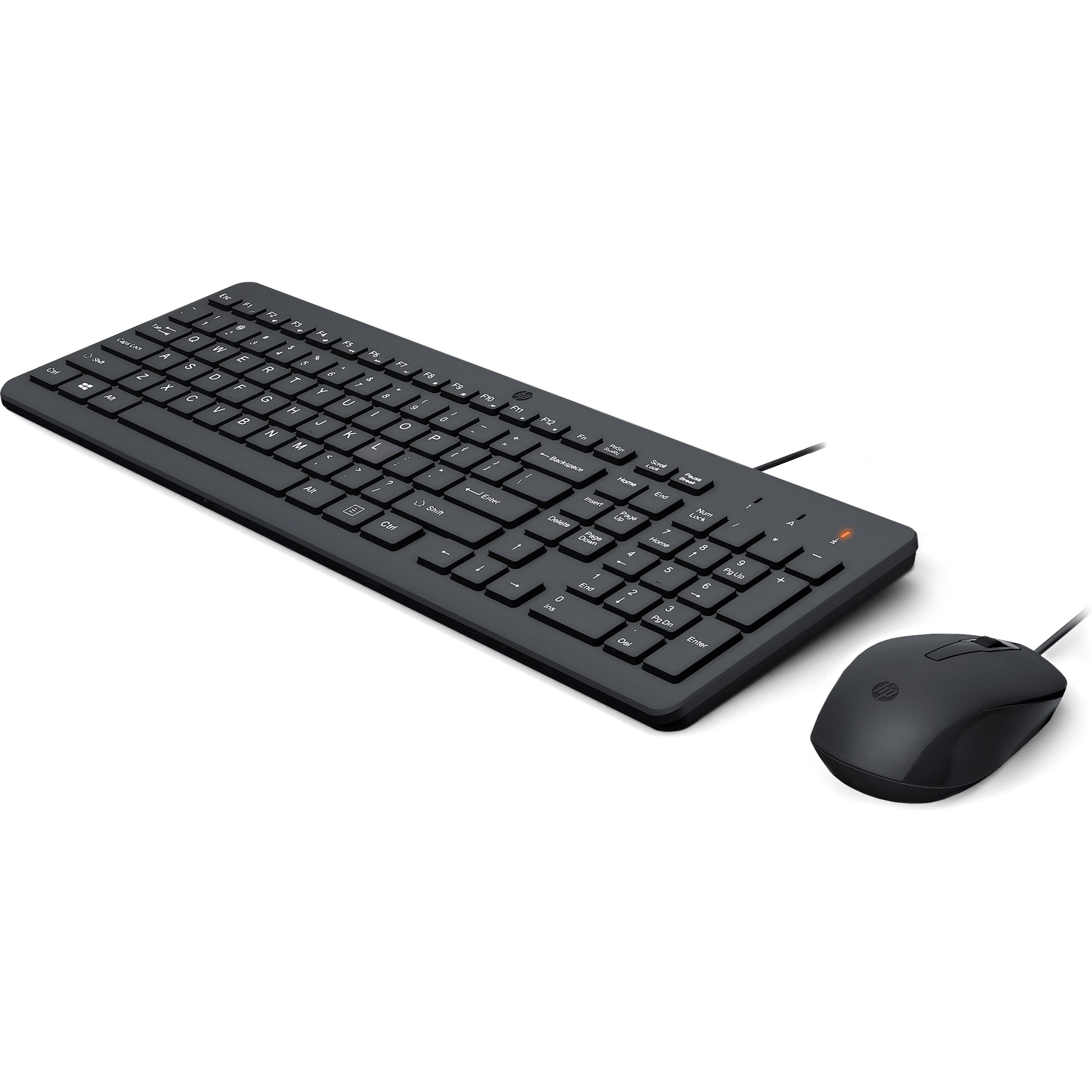 HP 150 (DE, Kabelgebunden), Tastatur, Schwarz