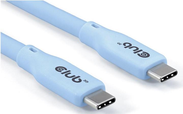Actual product image Club 3D Club3D Lifestyle USB-C cable PD 240W,20Gbps 2m blue pc/st retail (2 m, USB 4.0, 240 W)