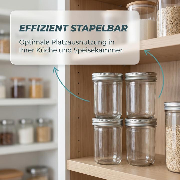 Actual product image Relaxdays Preserving jar set (8 pcs., 0.25 l)
