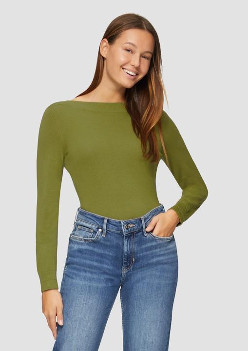 Produktbild S.Oliver Strickpullover Strickpullover mit U-Boot-Ausschnitt (46)