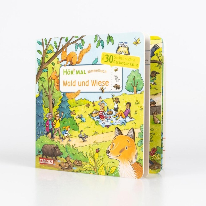 Actual product image Listen (sound book): Wimmelbuch: Wald und Wiese (Forest and Meadow) (Stéffie Becker, Julia Hofmann, German)