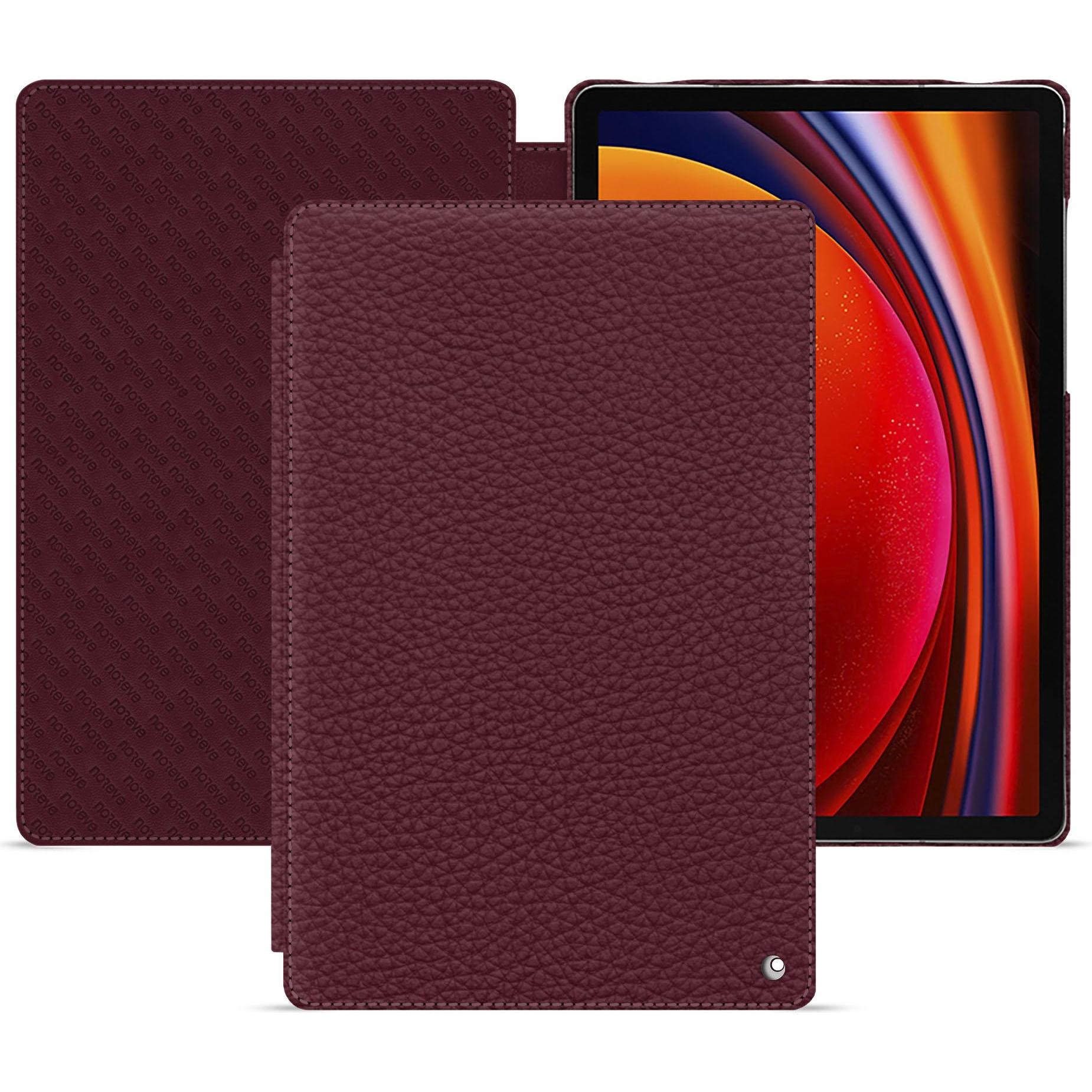 Noreve Lederschutzhülle horizontal (Galaxy Tab S9), Tablet Hülle, Violett