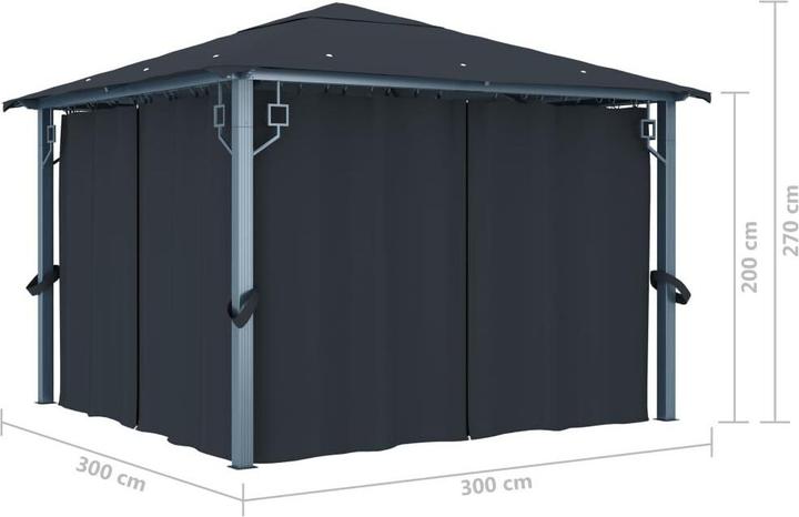 Produktbild vidaXL Pavillon (300 cm, 300 cm)