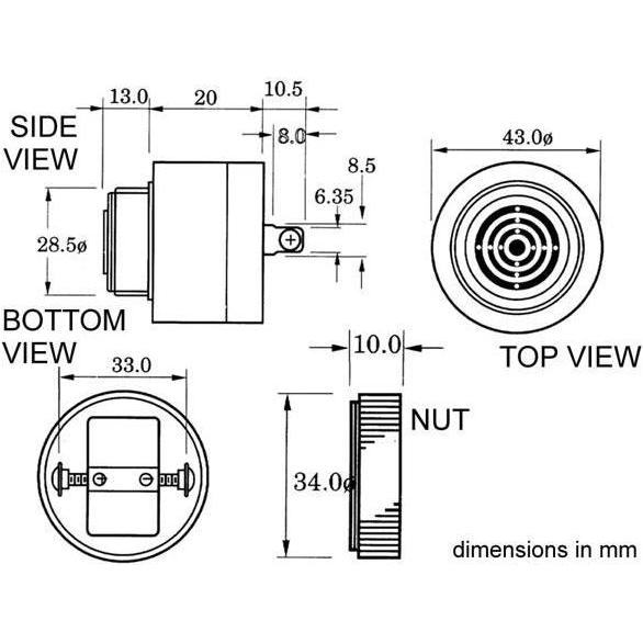 Thumbnail - Velleman Products & Buzzers, Personenschutz, AC/DC NICHT-POLAR 220V - SCHRAUBBEFESTIGUNG