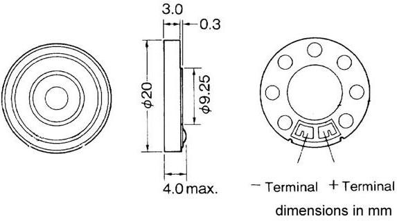 Produktbild Velleman DÜNNER, KOMPAKTER DYNAMISCHER LAUTSPRECHER 80dB 0.15W