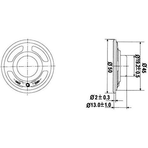 Thumbnail - Velleman MINI-LAUTSPRECHER - 0.5W / 8 OHM - Ø 50mm, Lautsprecher Bauteile