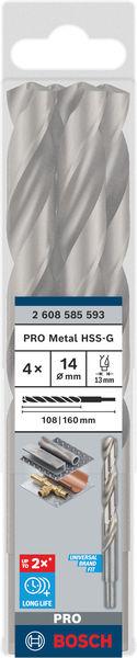Actual product image Bosch Professional Zubehör PRO Metal HSS-G twist drill, 14 x 108 x 160 mm (14 mm)
