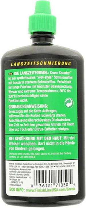 Actual product image Finish Line CrossCountry chain oil with 240ml spray bottle (240 ml, Chain oil)
