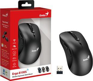 Productafbeelding Genius Ergo 8100S/Ergonomická/Optická/Pro praváky/1 600 DPI/Bezdrátová USB/Černá (Draadloze)