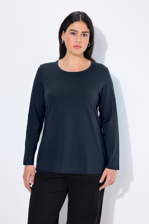 Produktbild Ulla Popken Shirt, Slim, Rundhalsausschnitt, Langarm (58)