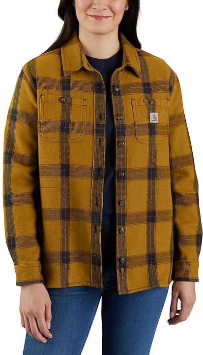 Immagine prodotto Carhartt Camicia da donna in twill pesante con vestibilità ampia, di colore marrone. (S)