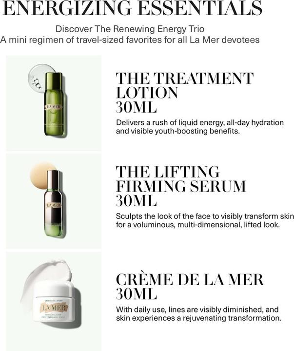 Produktbild La Mer The Renewing Energy Trio Set (Gesichtspflege Set)