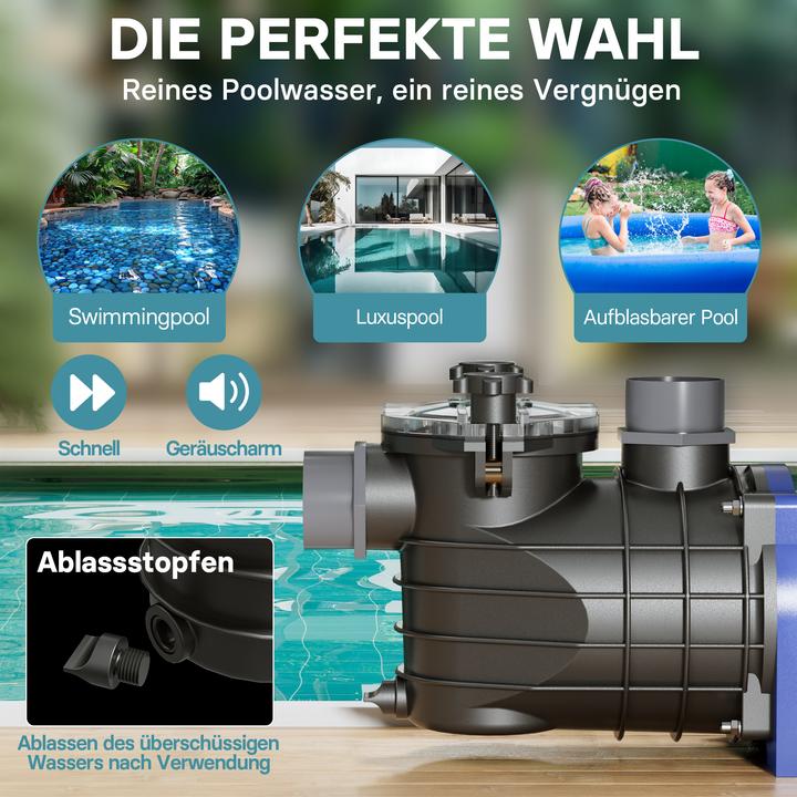 Produktbild Wiltec Schwimmbadpumpe (Durchlaufpumpe)