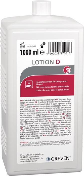 Lotion pour le soin de la peau ® LOTION D 1 l sans silicone, parfumée