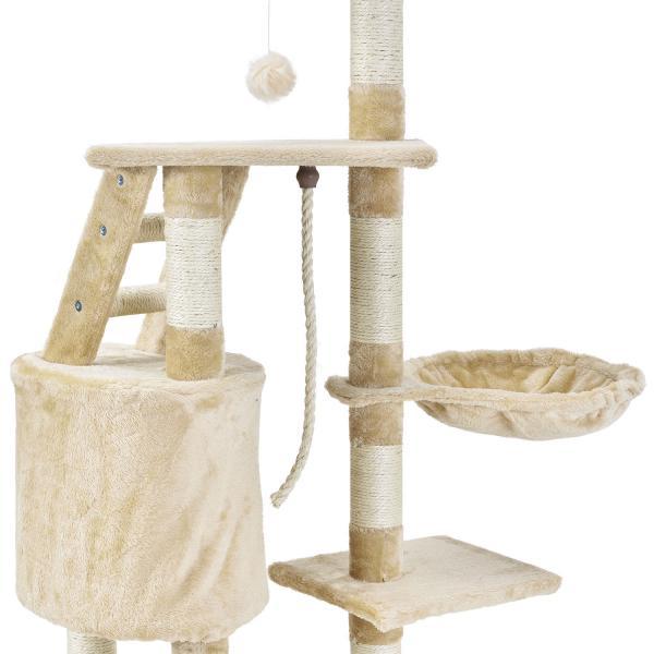 Image du produit Juskys Sams Pet Arbre à chat Buffy (118 cm, Beige)