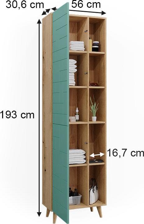 Actual product image Vicco Rudi (56 x 30.60 x 193 cm)