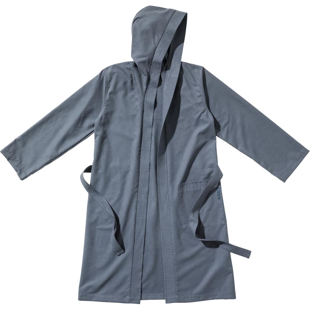 Cocoon, Bademantel, Microfiber Bathrobe Ultralight with Hood Size XXL anchor grey (XXL)