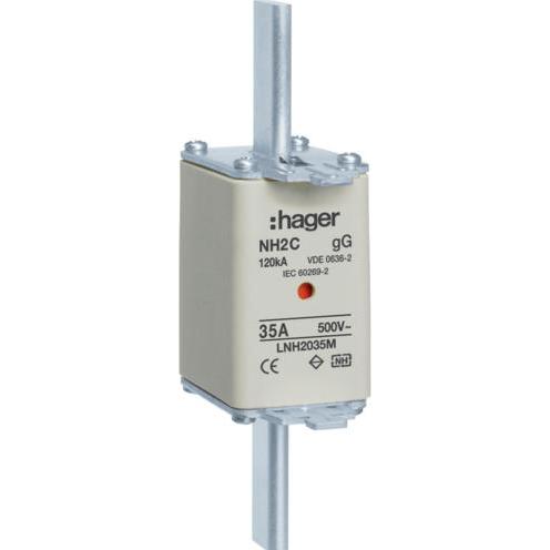 Hager, Sicherung, NH-Sicherungseinsatz (NH-DIN Sicherung, 35 A)