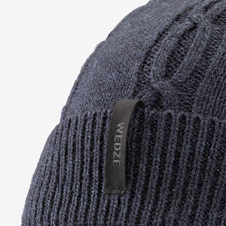 Actual product image Wedze Children's woollen hat - blue cord