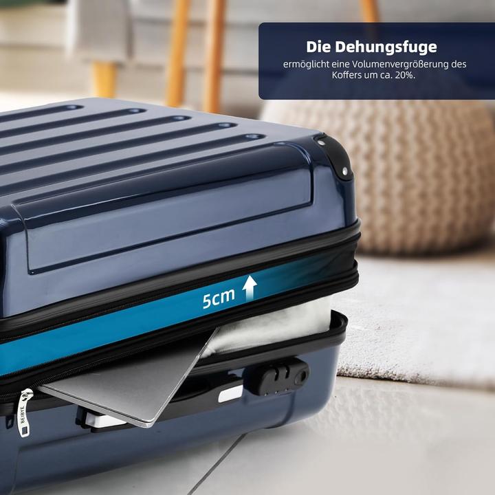 Actual product image Beibye 2048 Zwillingsrollen Hartschalenkoffer mit Dehnfuge (75 l)