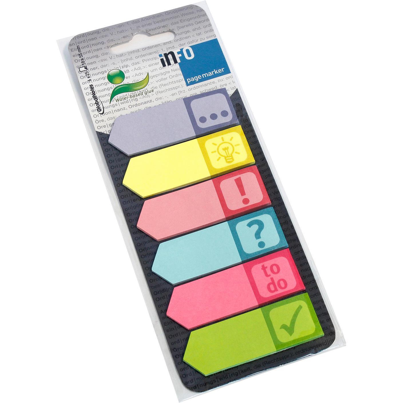 Info, Post-it, Marcatori adesivi - Simboli (55 x 18 mm)