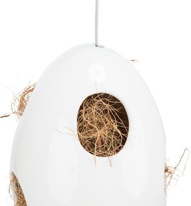 Immagine prodotto Trixie Ausilio per nidi, appeso, ceramica, 10,5 × 10,5 × 15 cm, bianco