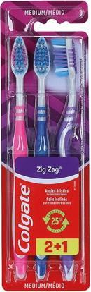 Actual product image Colgate Toothbrushes Zig-Zag 3 pieces medium (Medium, 3x)