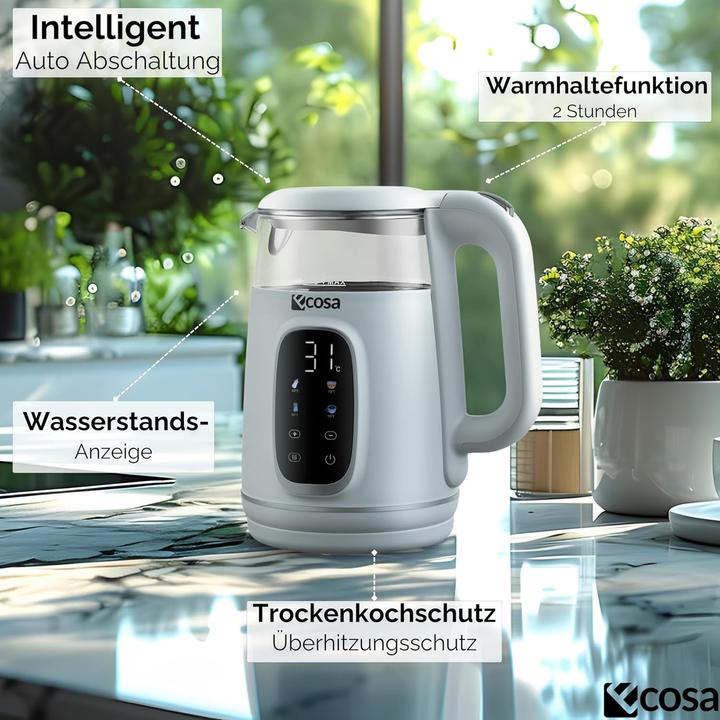 Immagine prodotto Ecosa Wasserkocher mit Temperatureinstellung (1,7 Liter) (1.70 l)