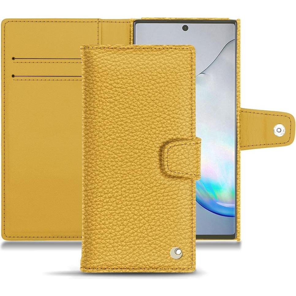 Noreve Lederschutzhülle Wallet (Samsung Galaxy Note 10+), Smartphone Hülle, Orange