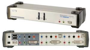 Actual product image Aten CS1782A, 2 Port USB Hub KVM Switch with 3D, DVI & 7.1