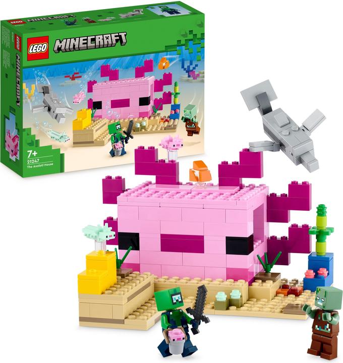 Produktbild LEGO Das Axolotl-Haus (21247, LEGO Minecraft)